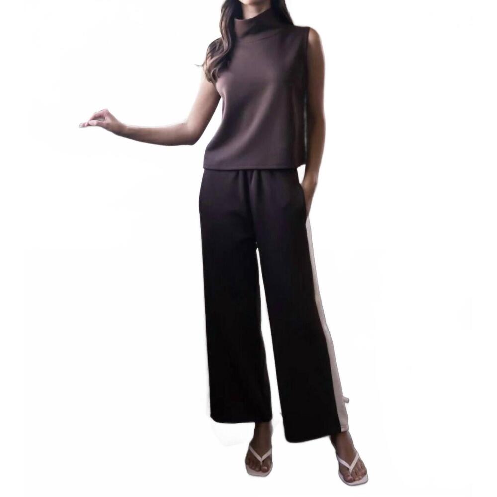 NEW BEFORE YOU COLLECTION butter modal sleeveless pant set in port